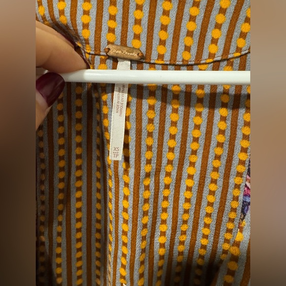 Free People Boho Floral Top Size XS - Picture 2 of 6